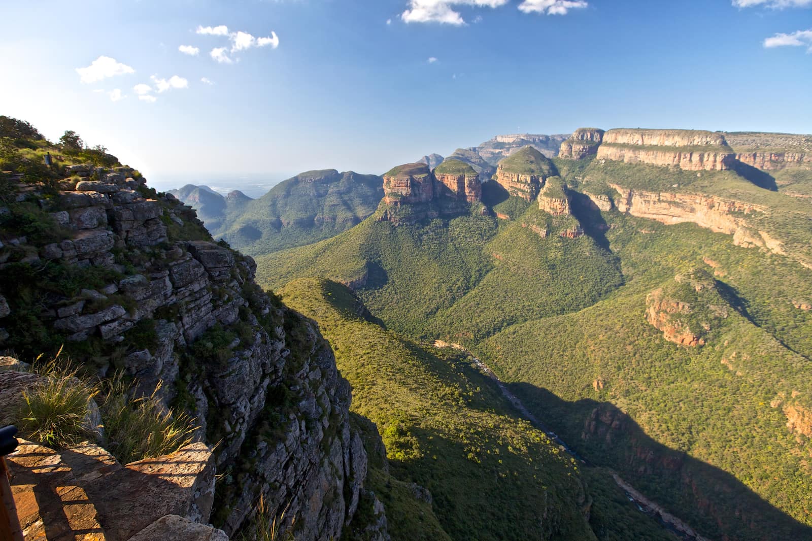 Die Three Rondavels über dem Blyde River Canyon