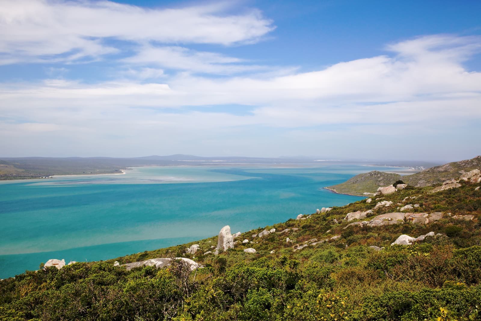 Türkise Langebaan-Lagune vom West Coast National Park aus